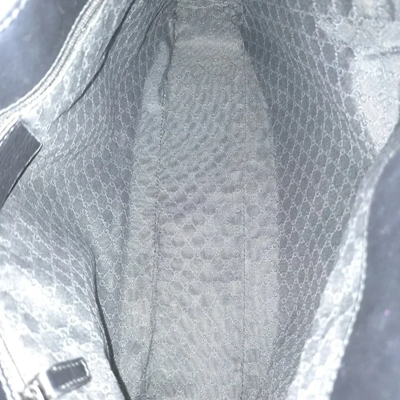 Gucci Vintage Sherry Line Gray Tote with Green and Red Web Straps - Picture 9 of 13